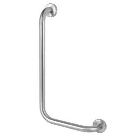 Maniglione angolare bagno 35x65 sinistra in acciaio cromo