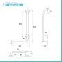 Maniglione angolare bagno 35x65 sinistra in acciaio cromo scheda tecnica