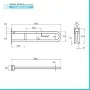 Barra di sostegno ribaltabile 85 cm in acciaio bianco con porta rotolo scheda tecnica