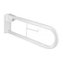 Maniglione ribaltabile wc 60 cm bianco con porta rotolo integrato