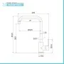 Miscelatore lavello cucina cromato Eden con canna alta orientabile scheda tecnica