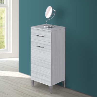 Inbagno Base Bagno Singola con anta reversibile e cassetto in colore grigio