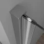Porta doccia nicchia 85cm in vetro temperato trasparente battente con profilo cromo Neos