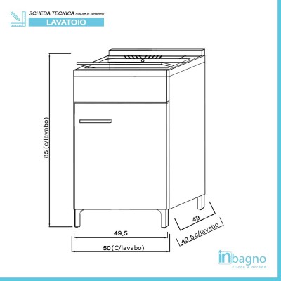 lavapanni da interno bianco lucido 50 cm 