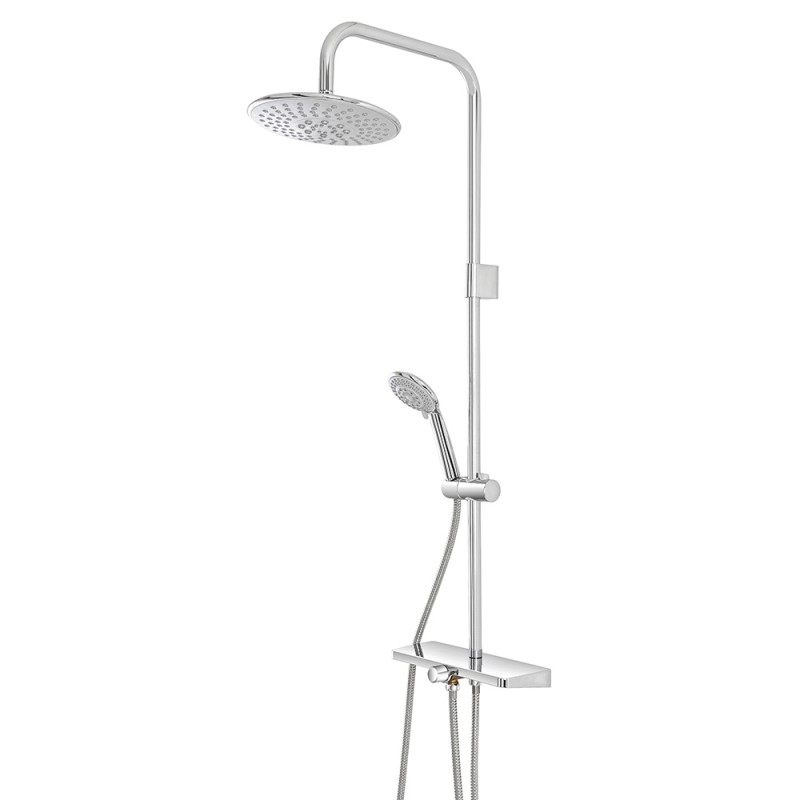 Colonna Doccia cromo h.105 cm completa di Soffione e Doccetta Colonna Doccia cromo h.105 cm completa di Soffione e Doccetta