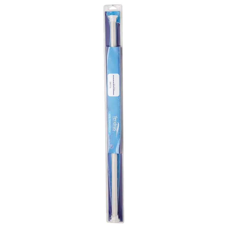 asta tenda doccia bianca dritta da 75 a 125 cm Asta per Tenda Doccia Regolabile In Acciaio Bianco Da 75 A 125 Cm