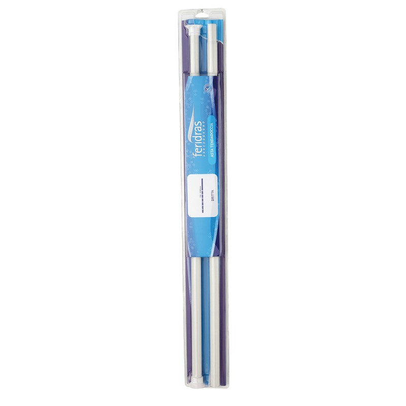 asta tenda doccia bianca dritta da 75 a 220 cm Asta Per Tenda Doccia Regolabile In Acciaio Bianco Da 75 A 220 Cm