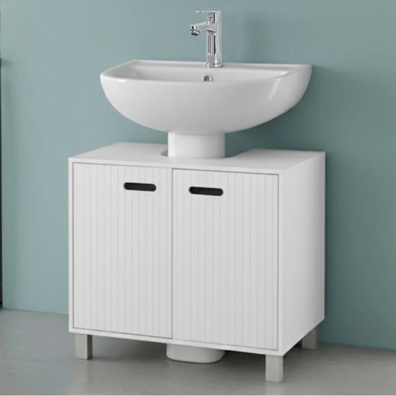 Mobile sottolavabo e lavabo Pull bianco opaco P 46 cm | Leroy Merlin