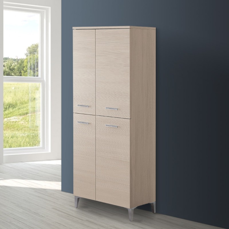Mobile Alto Da Bagno Larice 4 Ante 60x148 Multiuso E Scarpiera Mobile Alto Da Bagno Larice 4 Ante 60x153,5 cm Multiuso e Scarpiera