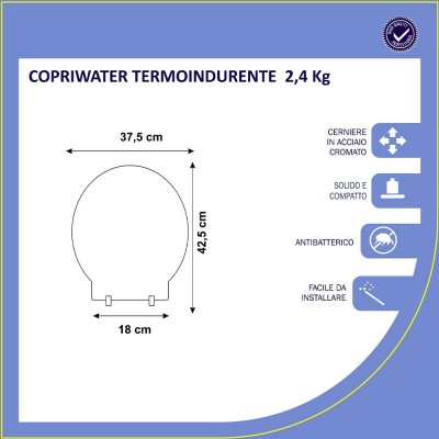 Copriwater INCEA compatibile con serie Pompea