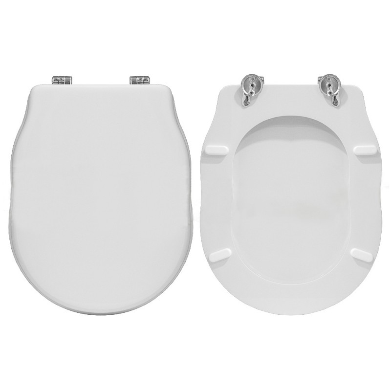 coprivaso compatibile serie Ellade wc idra Copriwater in Legno Rivestito di Poliestere per Hidra ELLADE Bianco