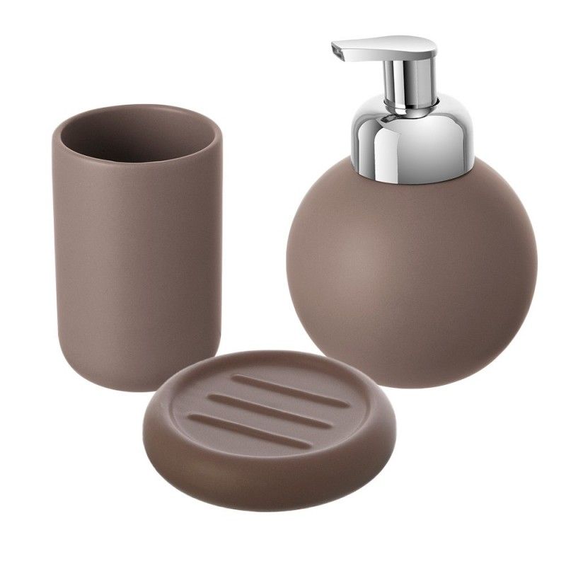 Feridras Feridras Set America 4 Pezzi in scatola colore Tortora accessorio Bagno ceramica 