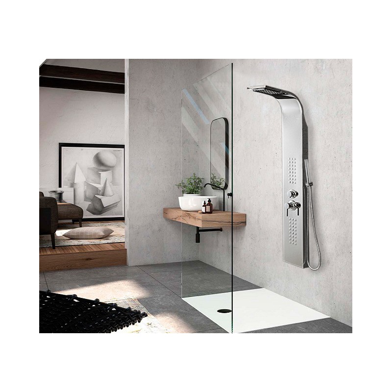 In ACCIAIO INOX SISTEMA DOCCIA doccia a pioggia doccia Set doccia massaggio pannello doccia con doccetta 