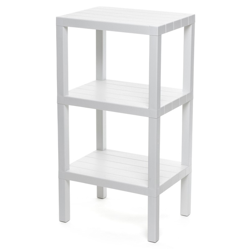 Scaffale Bagno Con Effetto Legno 3 Ripiani H 73,5 Bianco Scaffale Bagno Con Effetto Legno 3 Ripiani H 73,5 Bianco