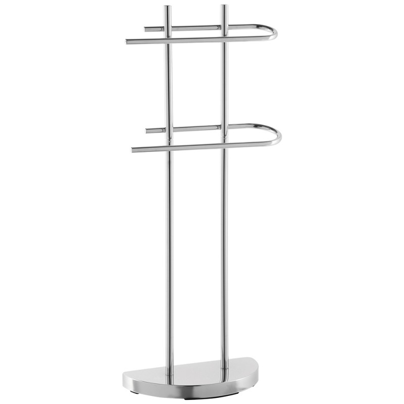 Piantana Portasciugamani in Acciaio Cromato due Bracci Piantana Portasciugamani in Acciaio Cromato con due Bracci H 89 cm