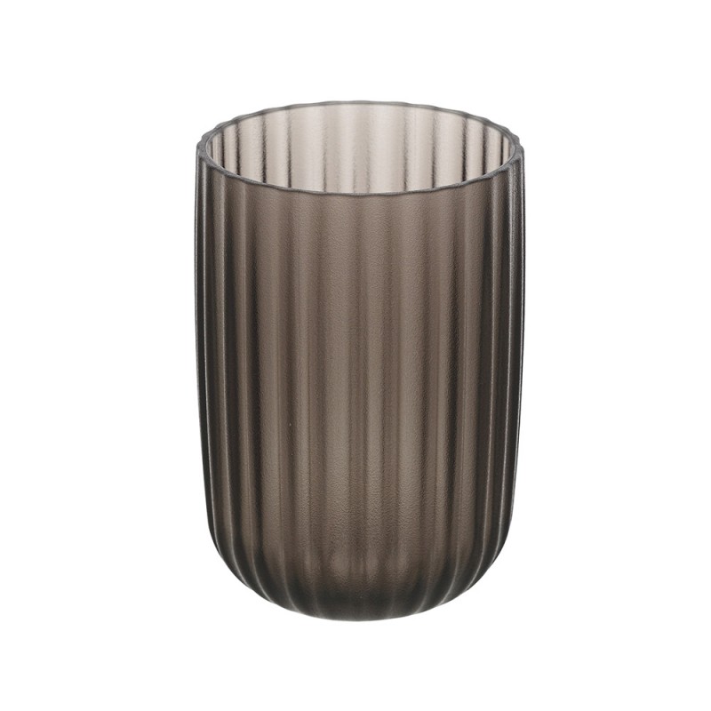 Portaspazzolino nero fumé trasparente Portaspazzolino Trasparente Nero Fumé in Plastica
