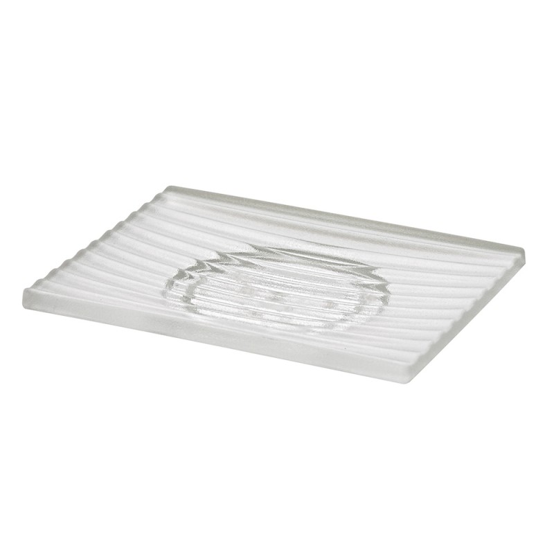 Porta sapone bianco in plastica trasparente Porta Sapone Bianco in Plastica Trasparente