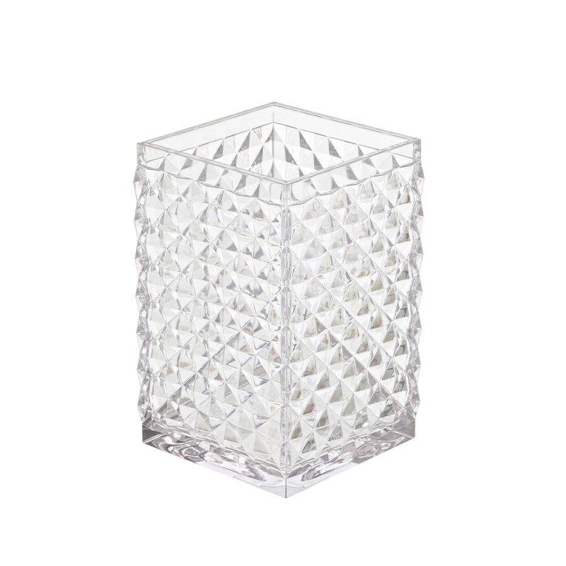 Portaspazzolino d'appoggio bianco trasparente Portaspazzolino Bianco Trasparente in Plastica AS