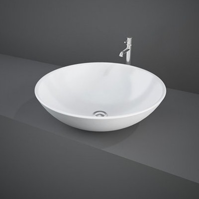 Lavabo da appoggio Tondo modello Diana bianco Rak Ceramiche 