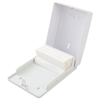 Dosatore Salviette Carta Piegata Bianco in ABS a Muro