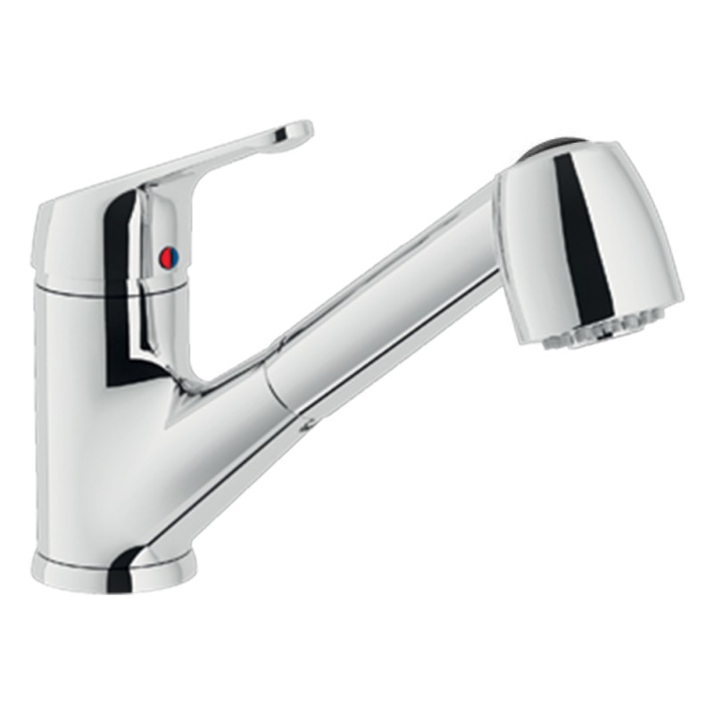 Miscelatore con Doccino Estraibile Nobili Rubinetterie Serie Hera Miscelatore Lavello con Doccino Estraibile Nobili Rubinetterie Serie Hera He24117cr
