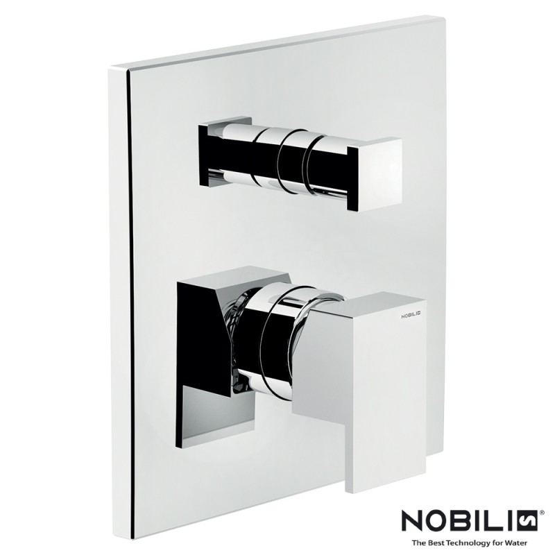 Miscelatore Doccia a Incasso con Deviatore Nobili Serie Cube Miscelatore Doccia a Incasso con Deviatore Nobili Serie Cube CB00100/ECR Cromo