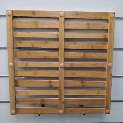 Gommini Pedana Doccia Quadrata in Legno di Bambù 50x50 cm