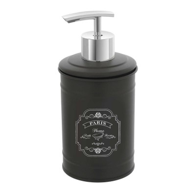 Dispenser Sapone Liquido da Appoggio in Latta Colore Grigio