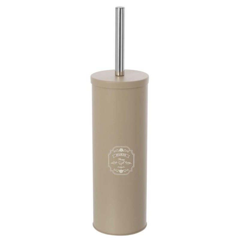Portascopino In Latta Beige Con Contenitore Interno Porta Scopino Wc In Latta Beige Con Contenitore Interno