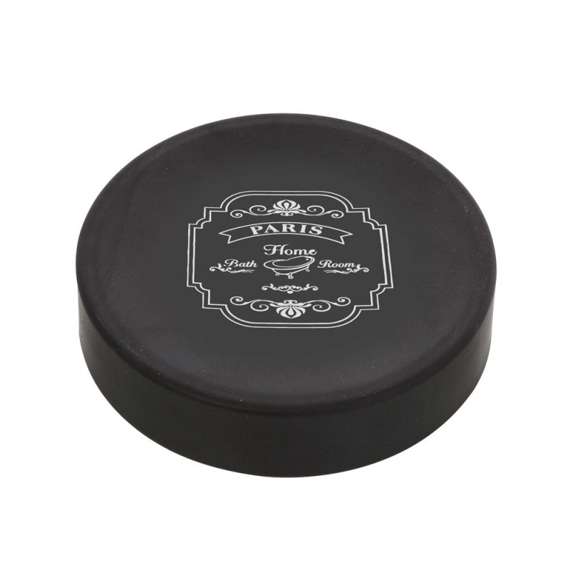 Portasapone D'Appoggio Nero Design Vintage Portasapone In Latta D'Appoggio Nero Design Vintage