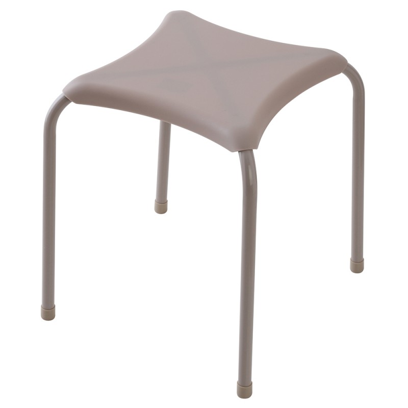 Sgabello con Seduta in ABS e Gambe in Acciaio Tortora Sgabello con Seduta in ABS e Gambe in Acciaio Tortora