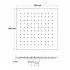 Soffione doccia dalla forma quadrata specchiato 20x20 cm acciaio inox