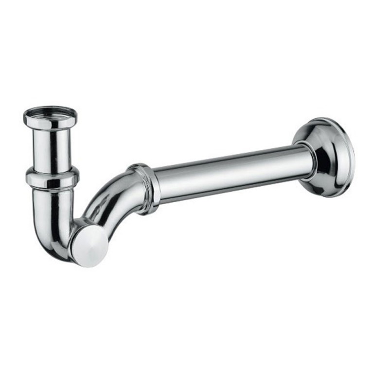 Sifone Scarico Bidet ad Esse 1"1/4 Cromato con Attacco Universale Sifone Scarico Bidet ad Esse 1"1/4 Cromato con Attacco Universale