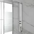 Colonna Doccia Slim in Acciaio Inox Cromo 3 Funzioni con Doccetta e Laccio