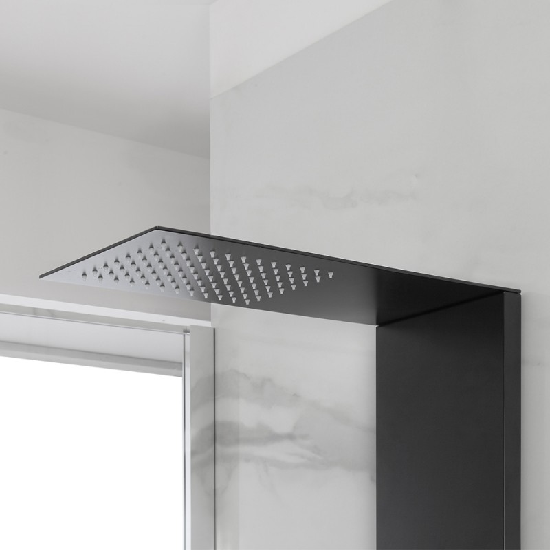 Tubo Doccia Universale 1,5 M Nero Opaco - Acciaio Inox Antitorsione, Attacco Standard ½'