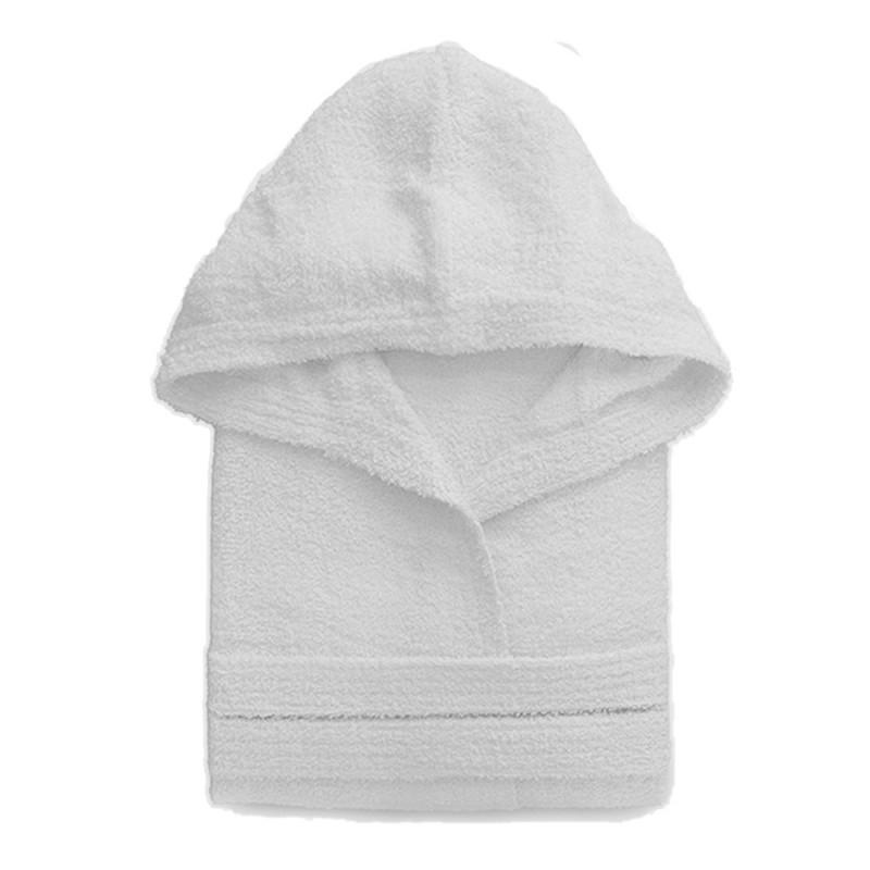 Accappatoio Cappuccio Cintura Tasche L Bianco Accappatoio Bianco Taglia L Cappuccio Cintura E Tasche 100% Cotone