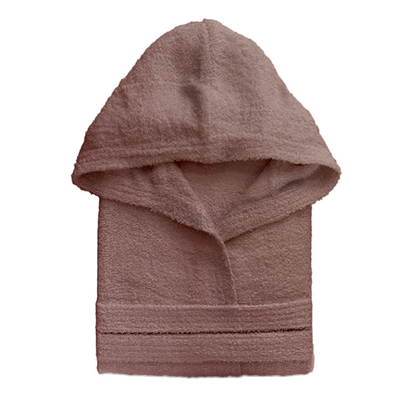 Accappatoio Cotone Cappuccio Cintura Tasche S Tortora Accappatoio Tortora Taglia S in Cotone con Cappuccio Cintura e Tasche