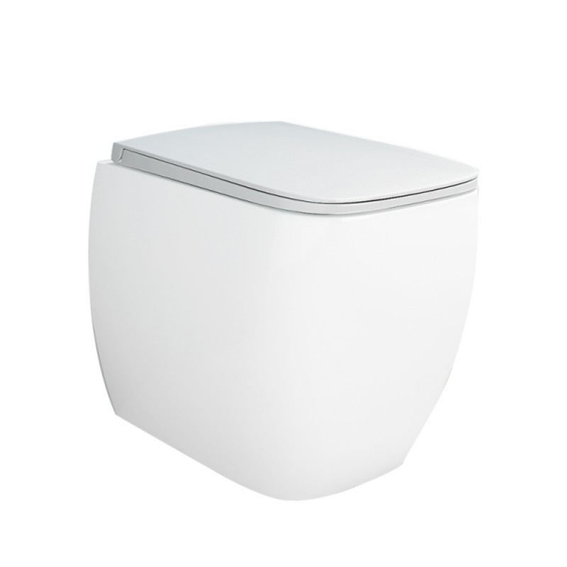 coprivaso metropolitan flat rak ceramiche Copriwc METROPOLITAN FLAT di RAK In termoindurente Bianco chiusura Rallentata