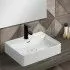 Lavabo da appoggio in ceramica 50x42 cm bianco lucido