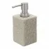 Dispenser Sapone In Resina Beige Capacita 280 Ml Effetto Pietra