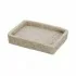 Portasapone Moderno In Resina Beige D' Appoggio Effetto Pietra