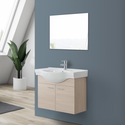 Mobile da bagno sotto lavabo con top Paris L 70 x in mdf Marrone