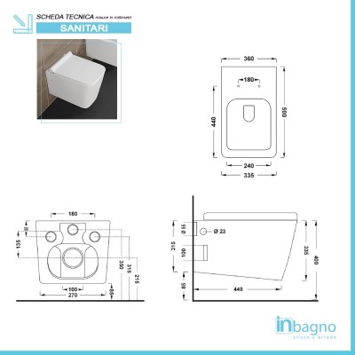 Bidet Sospeso Serie Malaga Completi di Sedile Rallenty