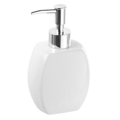 Dispenser Sapone Liquido da Appoggio Moderno Ceramica Bianco