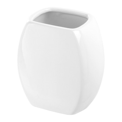 Portaspazzolino Da Appoggio Moderno Ceramica Bianco