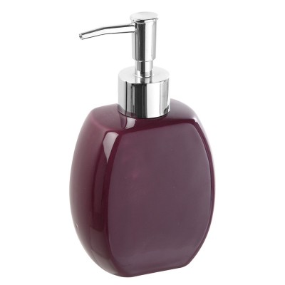 Dispenser Sapone Liquido Da Appoggio Moderno Ceramica Viola