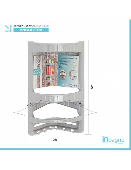 Asta di tensione angolare per doccia, antiruggine, con 4 ripiani regolabili, porta shampoo per doccia interna, 101,6 - 304,8 cm, da pavimento a soffitto, colore nero