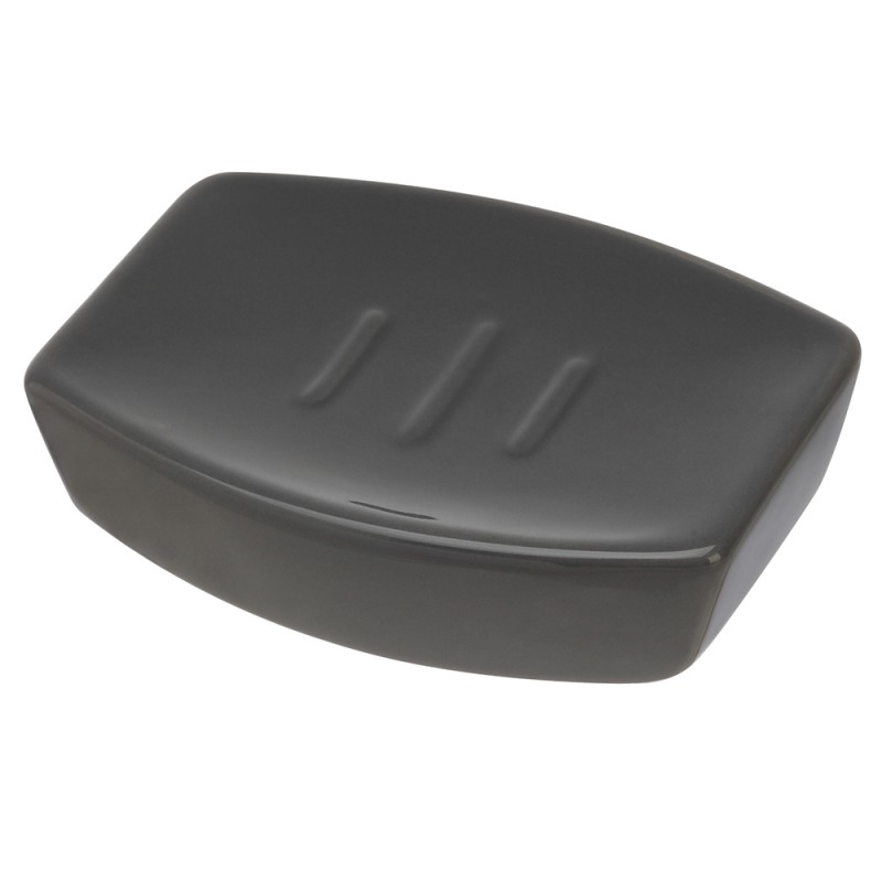 Porta Sapone Da Appoggio Moderno In Ceramica Grigio Portasapone bagno bianco d’appoggio in ceramica