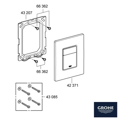 placca di azionamento grohe