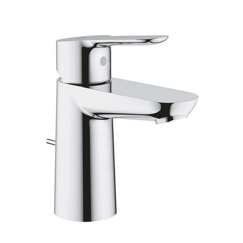 Miscelatore lavabo grohe bauedge taglia S in ottone cromo completo di piletta Miscelatore Lavabo GROHE BauEdge Taglia S Cromo con Piletta di scarico